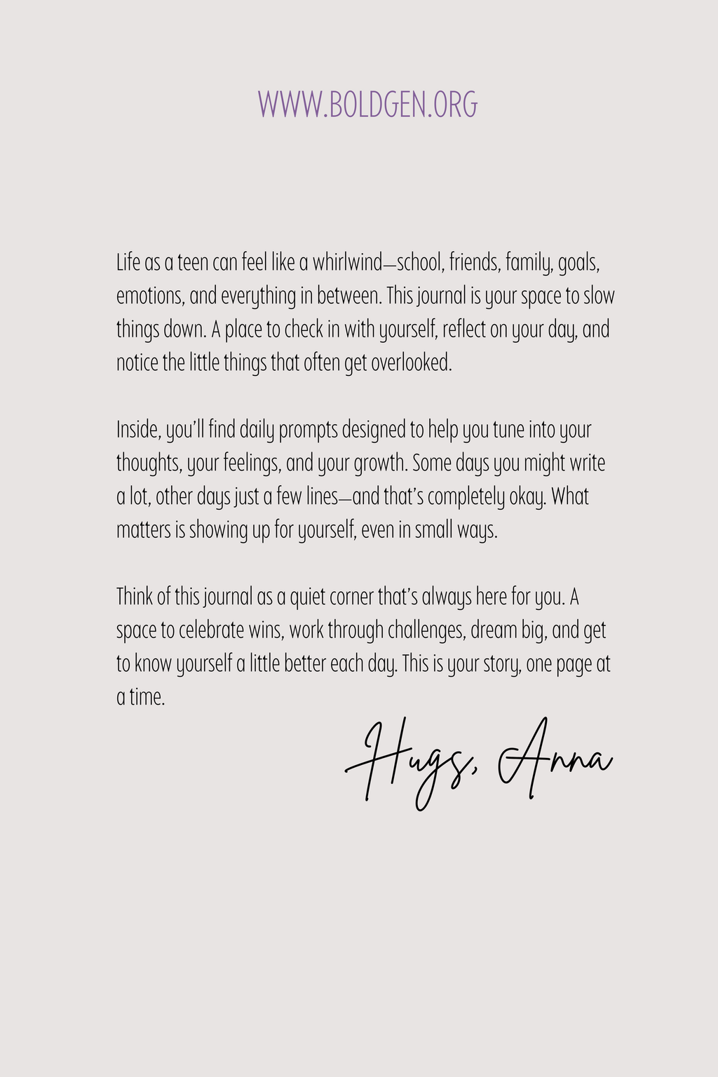 Journal - Daily Check In