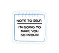 Die-Cast Sticker: Note to Self - Blue