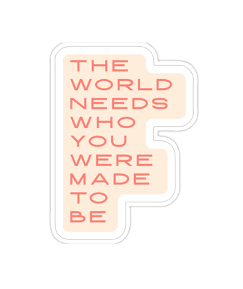 Die-Cast Sticker: Be You - Salmon